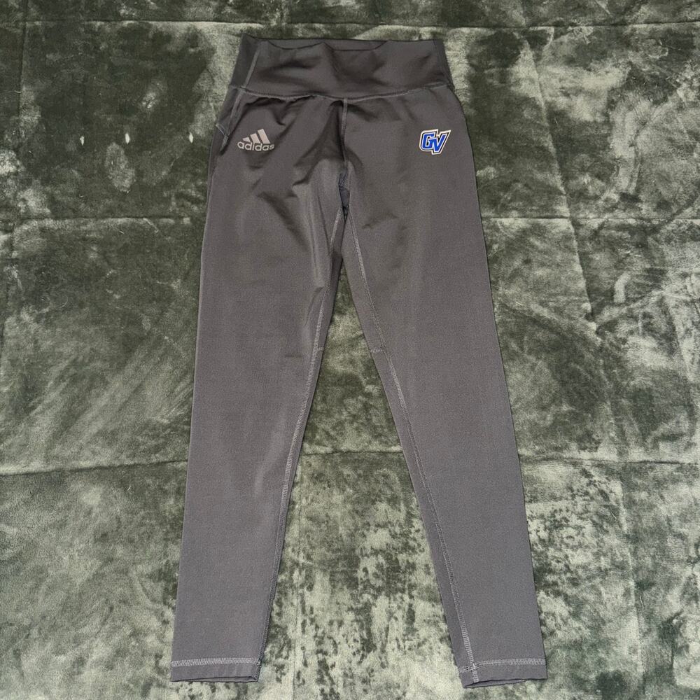 Adidas Grand Valley State University Women's Gray Leggings Size Medium Workout